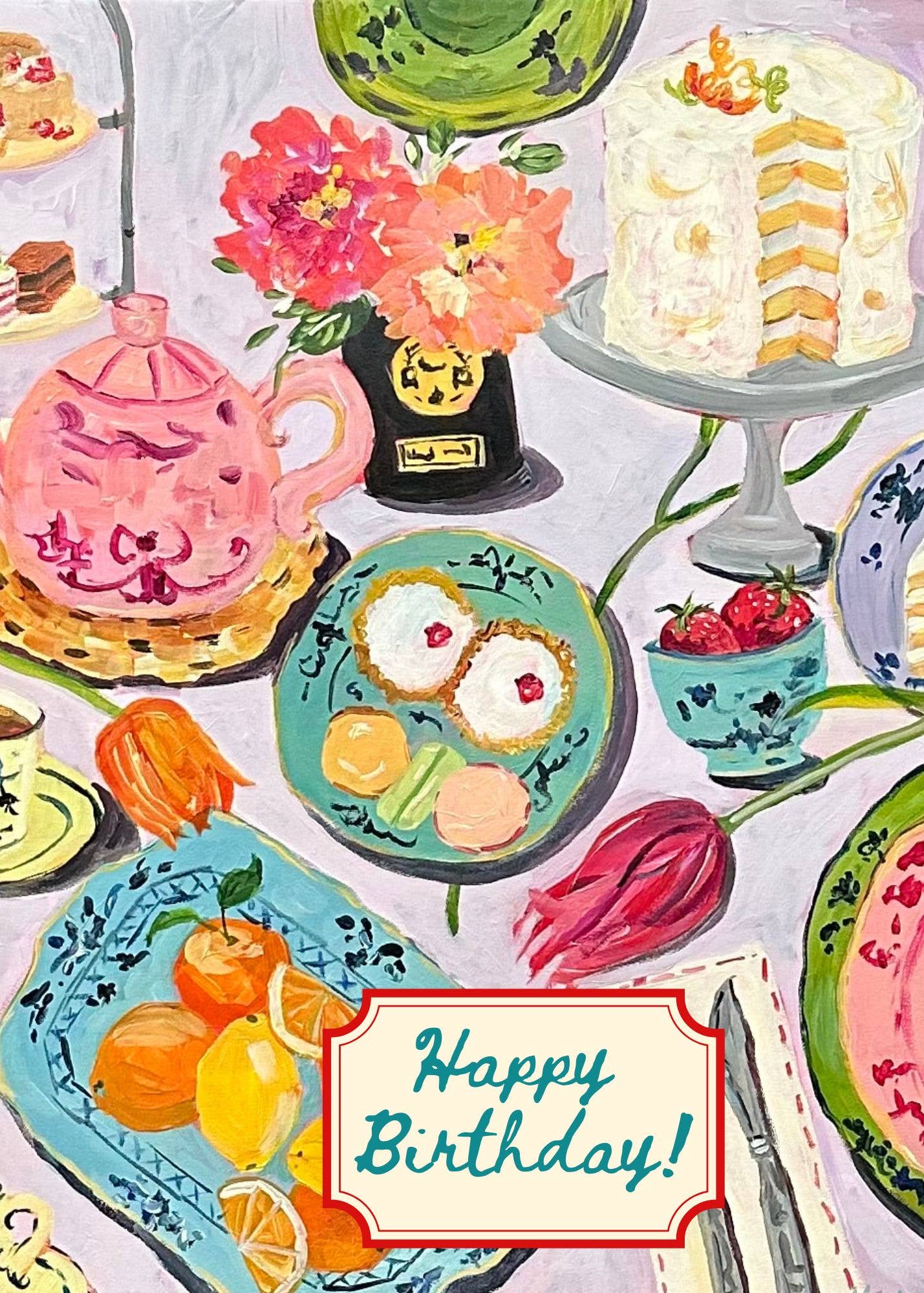 Happy Birthday High Tea Card