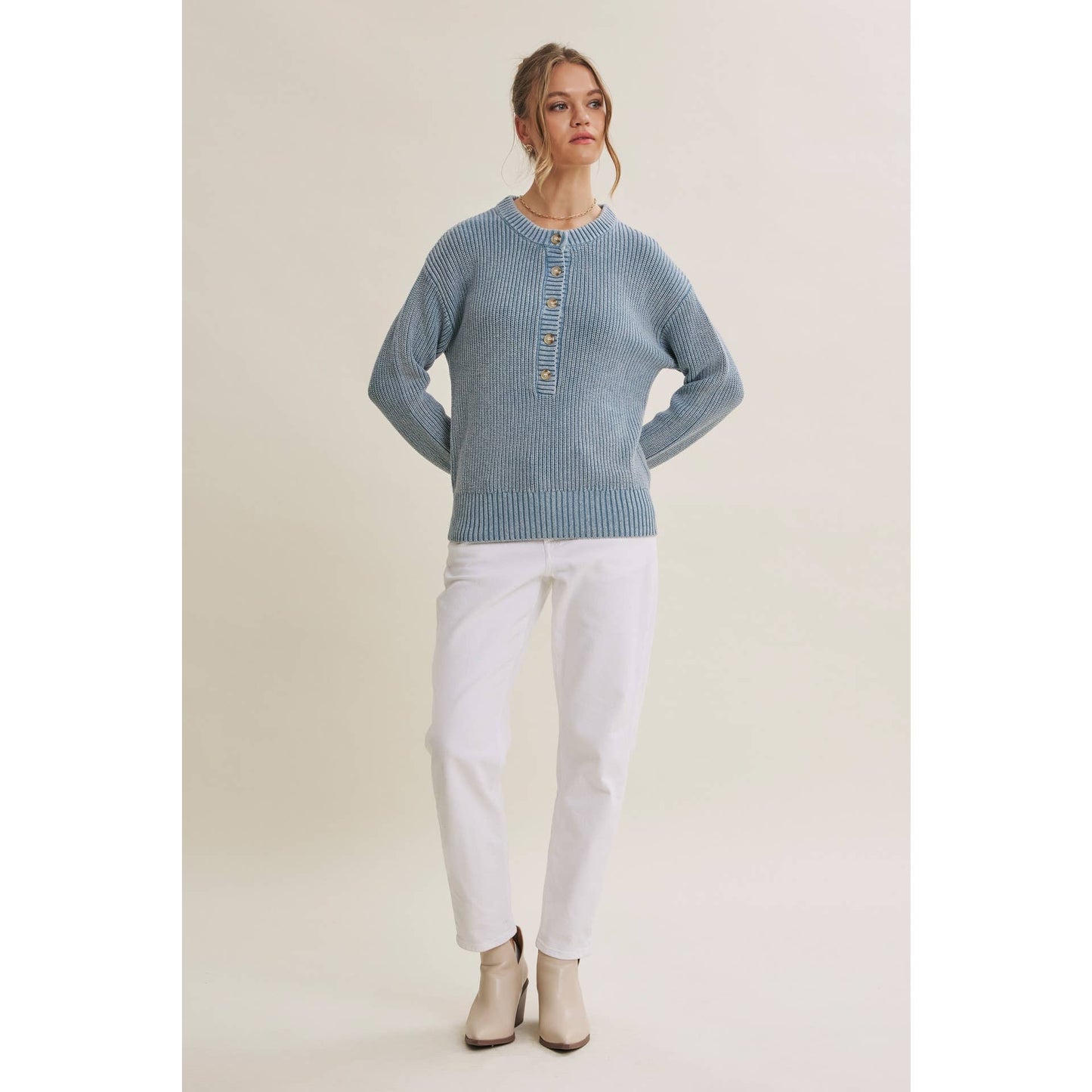 SALT AIR HENLEY SWEATER