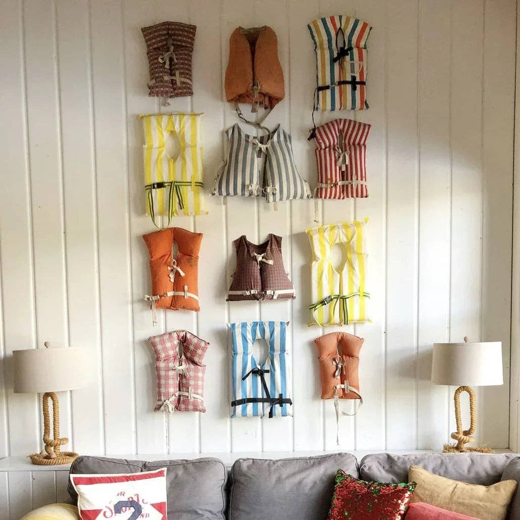 Boat coats collection watercolor wall art print: 8x10