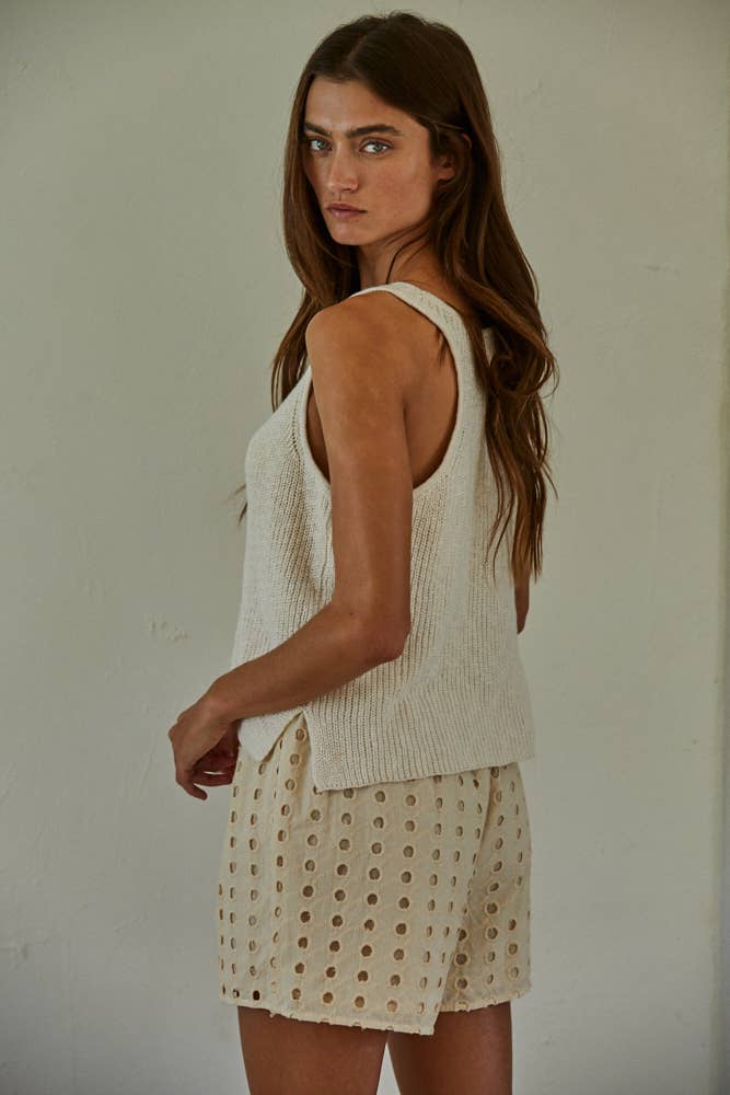 Crème Knit Tank