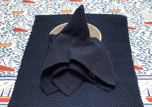 Woven Homespun Navy Napkins