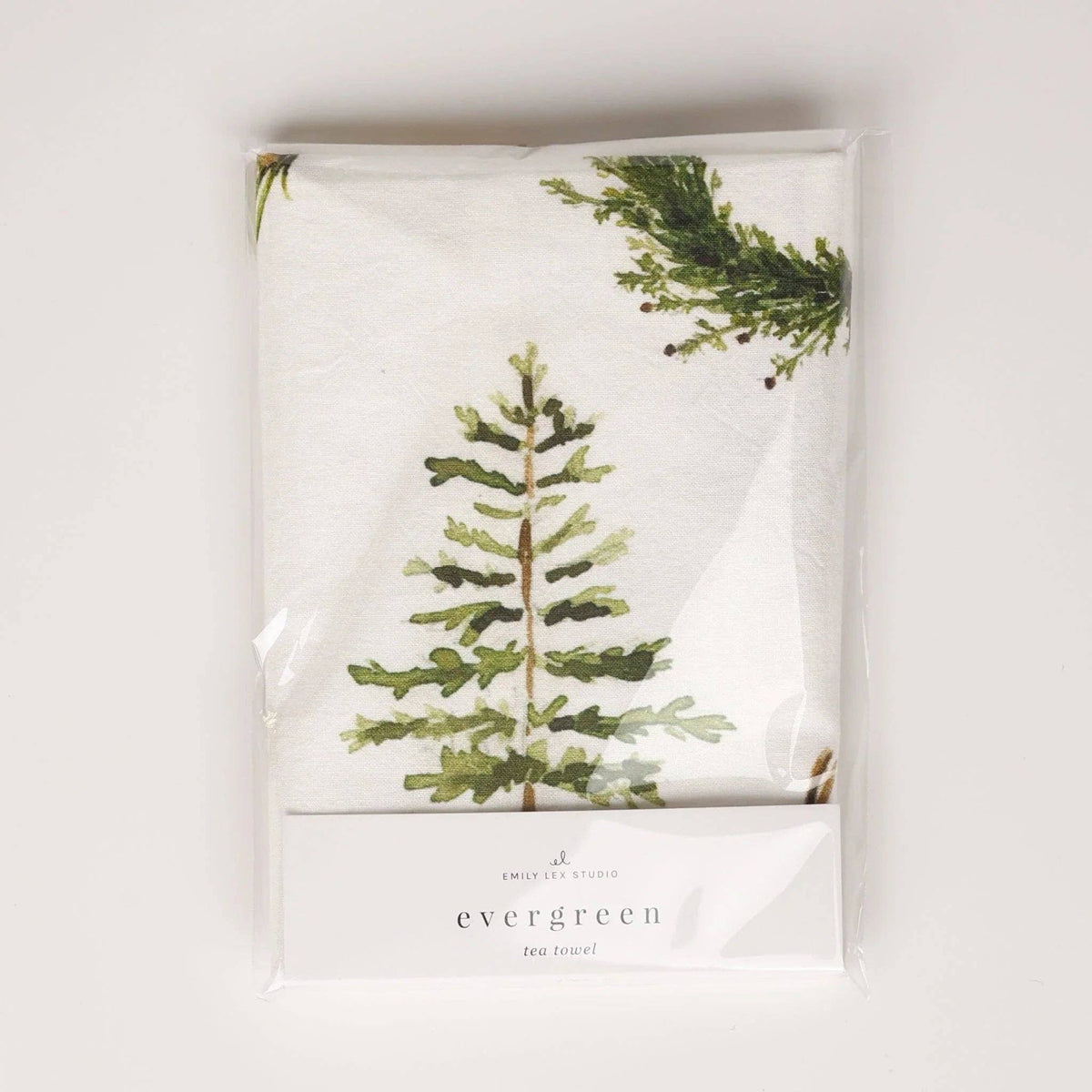 Evergreen tea towel