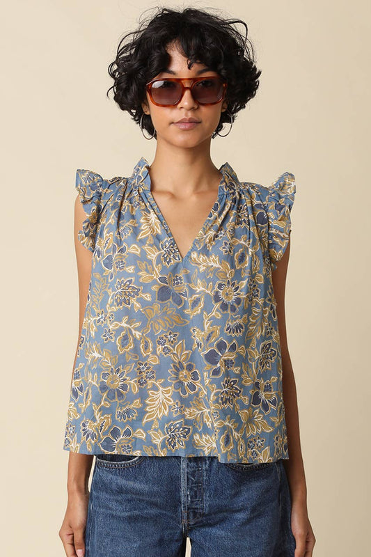 Daisy Floral Ruffle Blouse