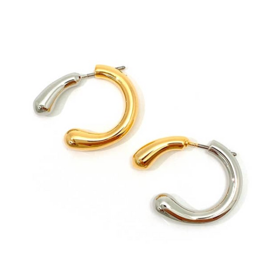 Duo Open Hoop Earring