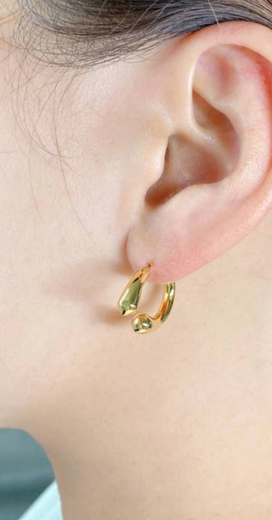 Duo Open Hoop Earring