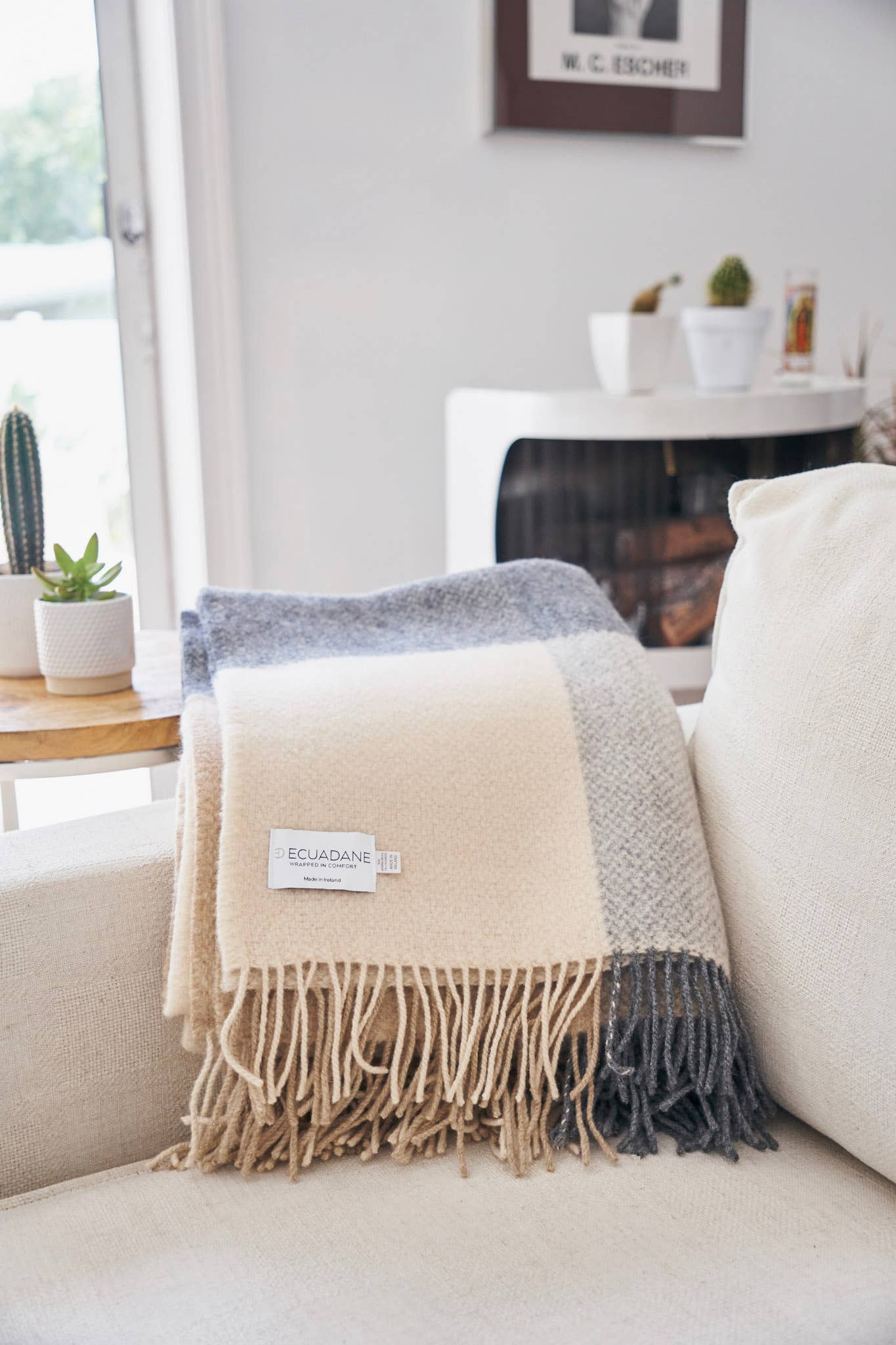 Cashmere & Wool Handwoven Throw Blanket