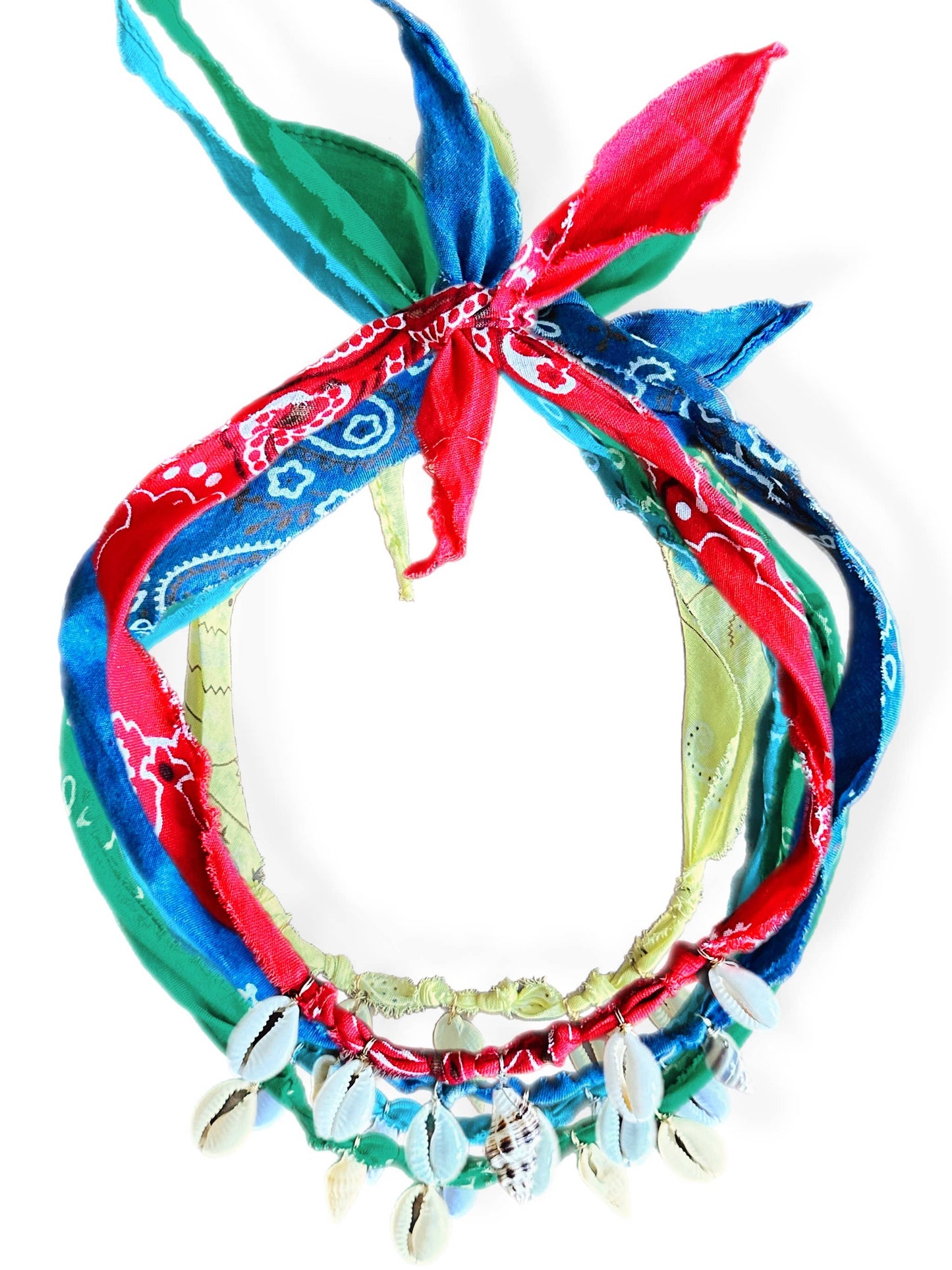 Bandana Shell Necklace: Turquoise