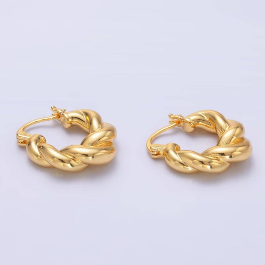 Chubby Twisted Hoops