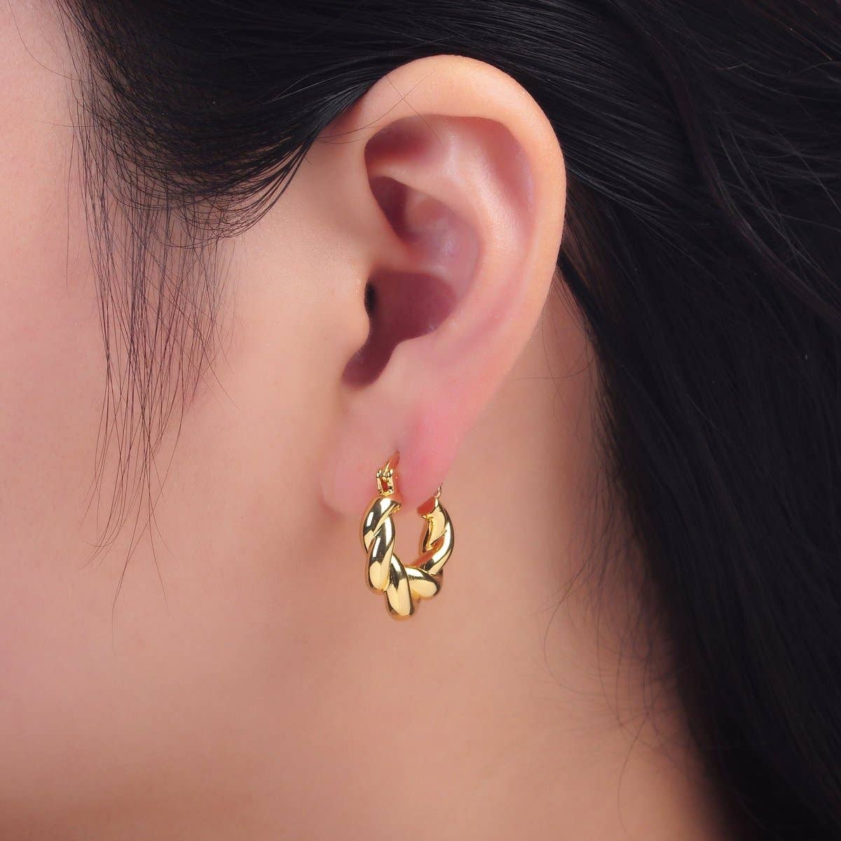 Chubby Twisted Hoops