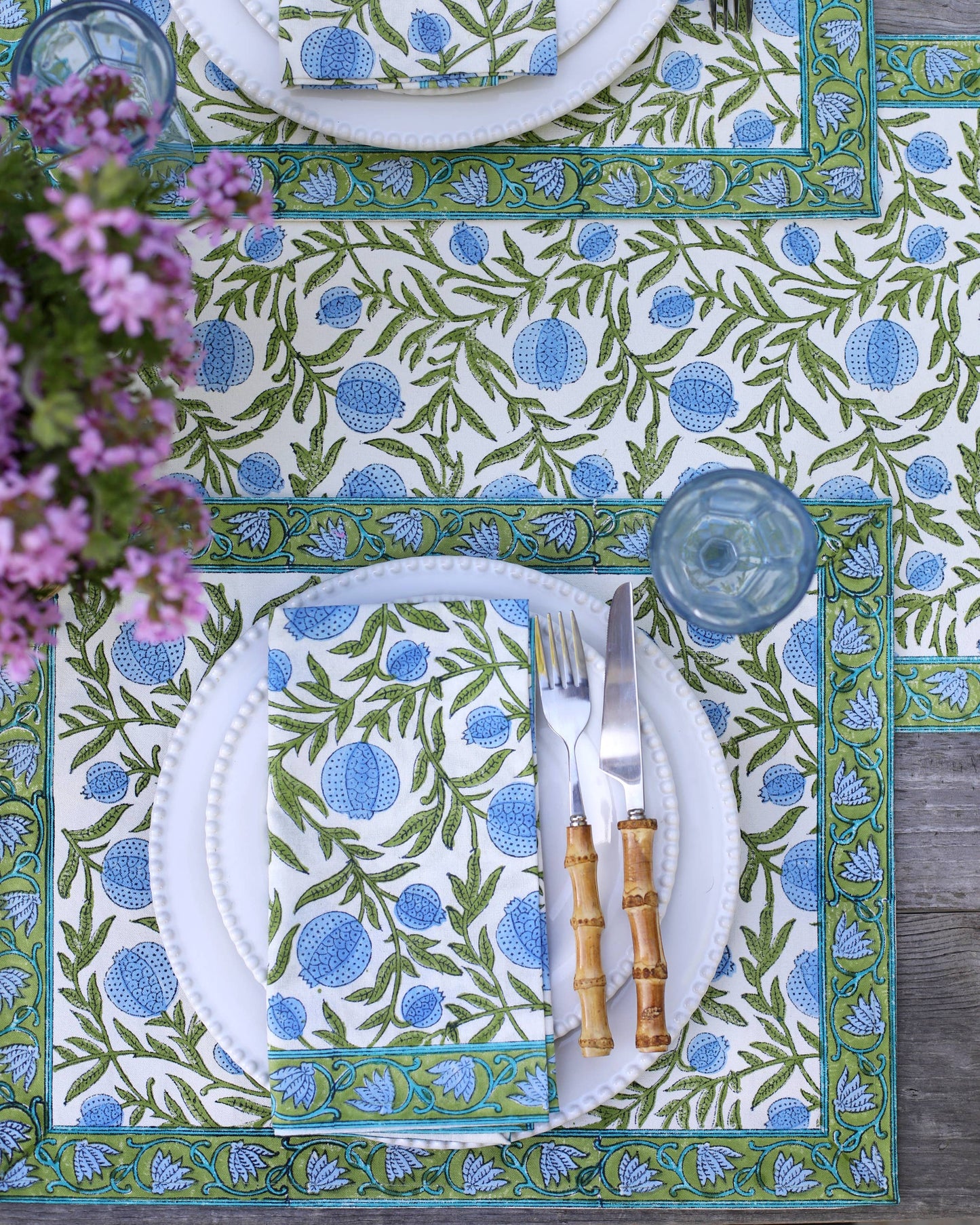 Napkin Pomegranate Blue, Set of 2