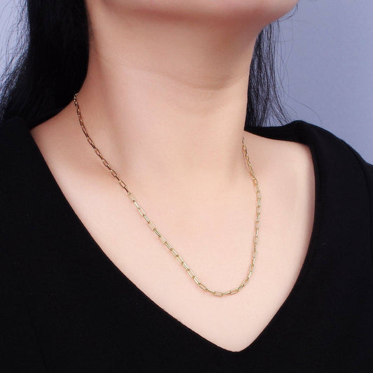 Paperclip Layering Chain Necklace:16"/18"/20"