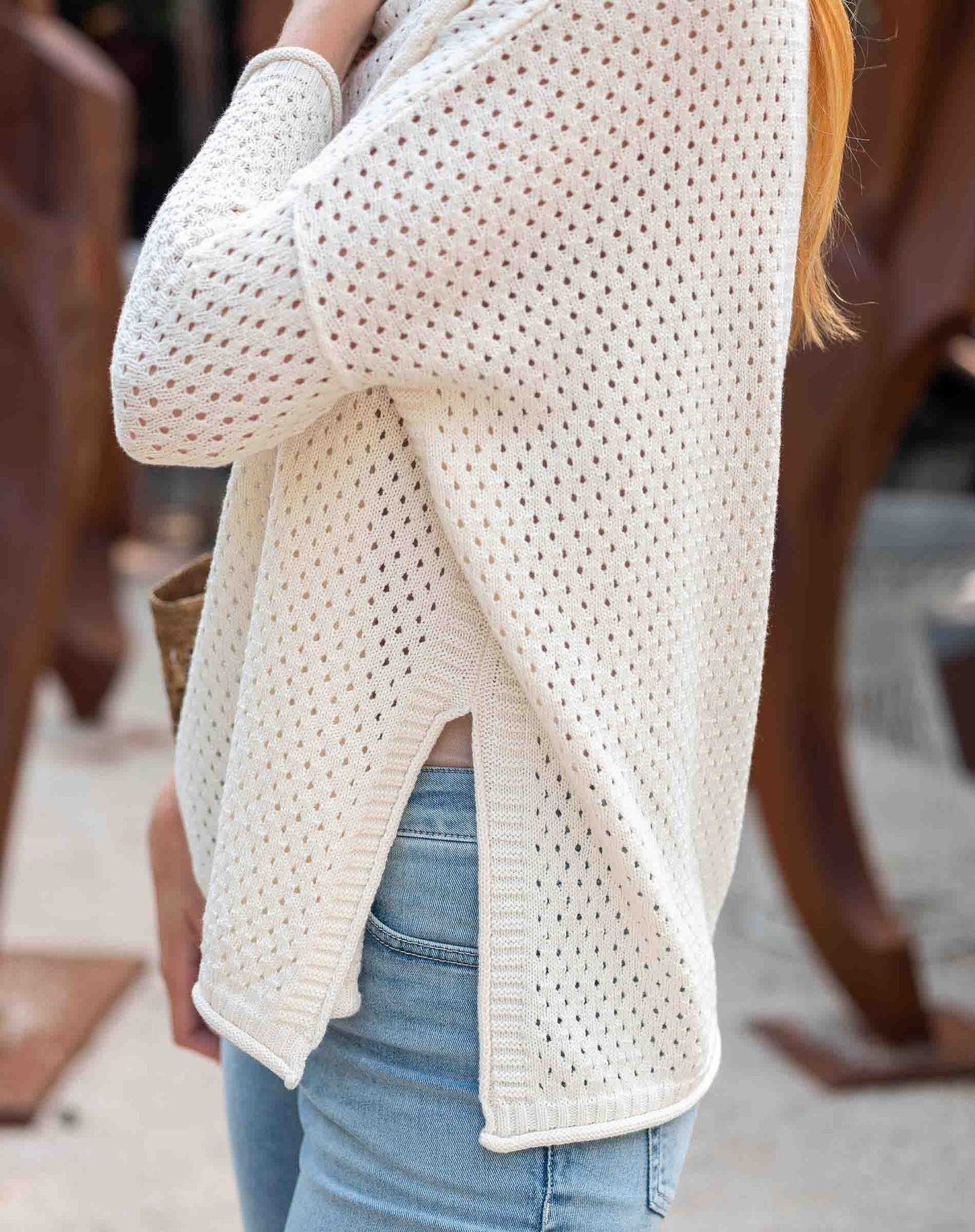 Catalina Cotton Pointelle Sweater