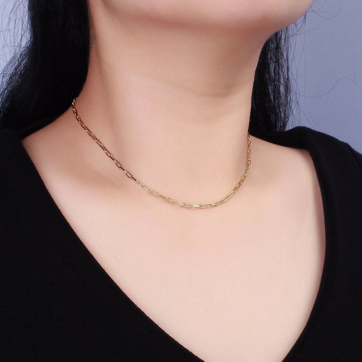 Paperclip Layering Chain Necklace:16"/18"/20"