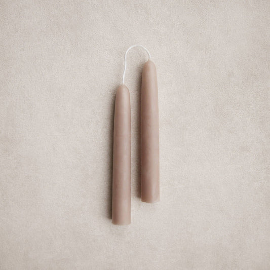 6" Beeswax Mushroom Taper Candles