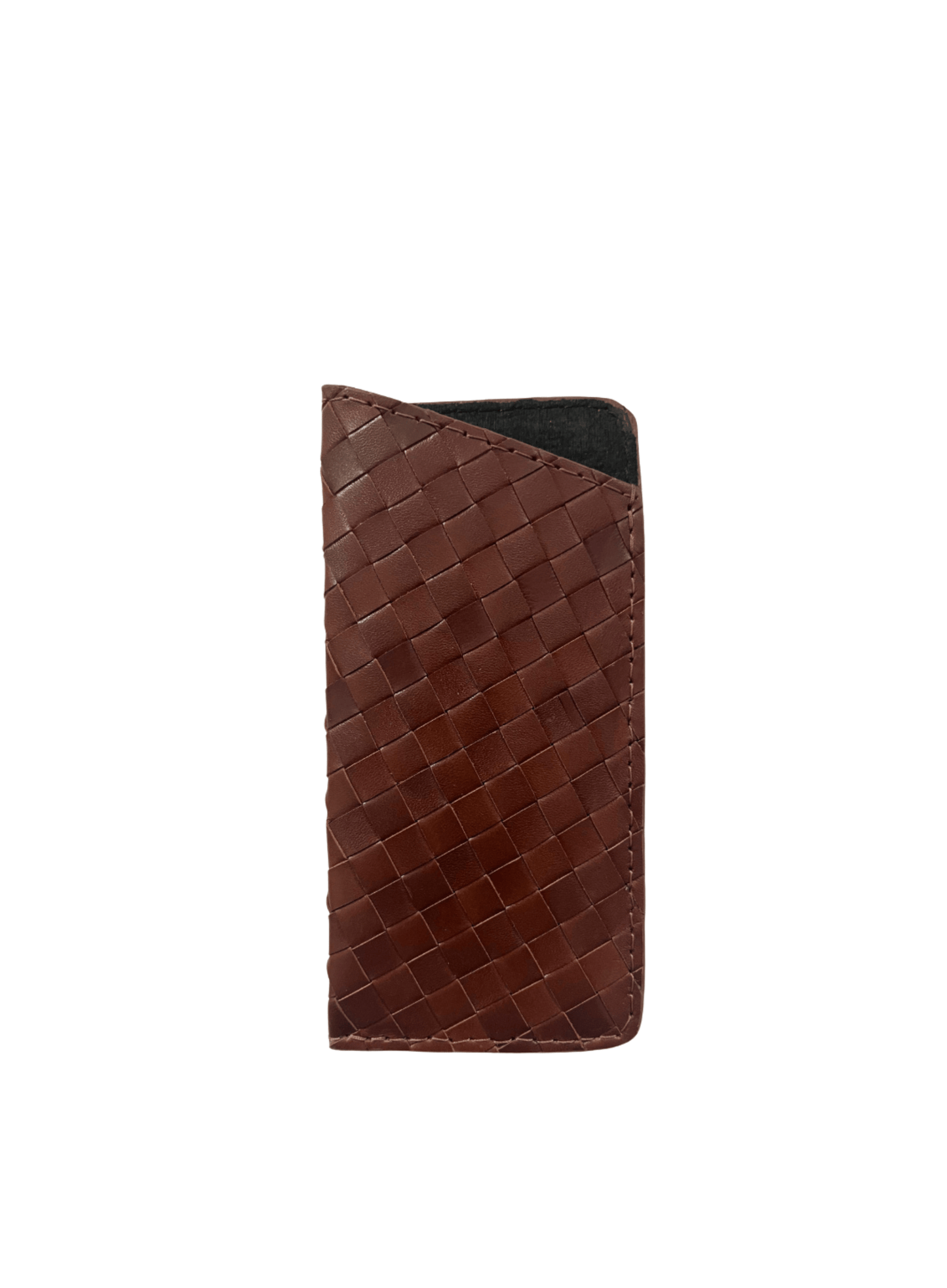 Woven Sunglass Case: Brown