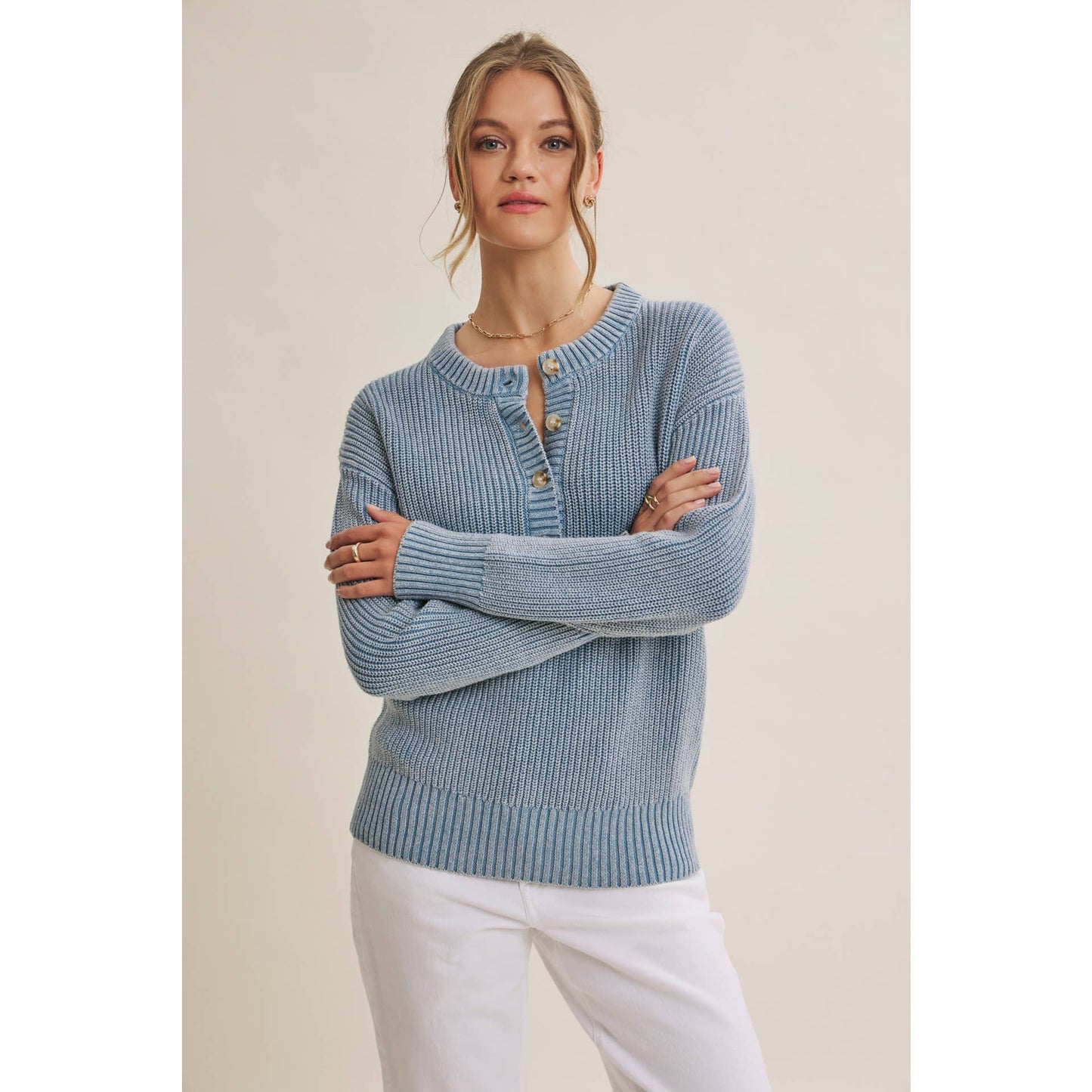 SALT AIR HENLEY SWEATER