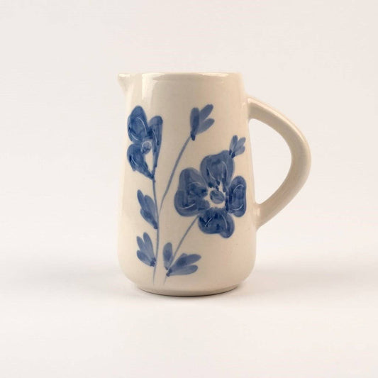 Casa Blue Blossom Ceramic Pitcher | 27 oz