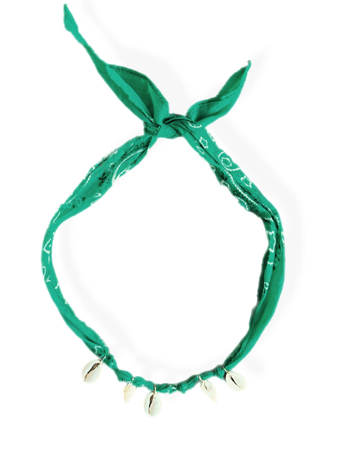 Bandana Shell Necklace: Blue