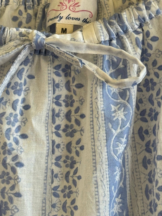 Floral stripe lounge pant