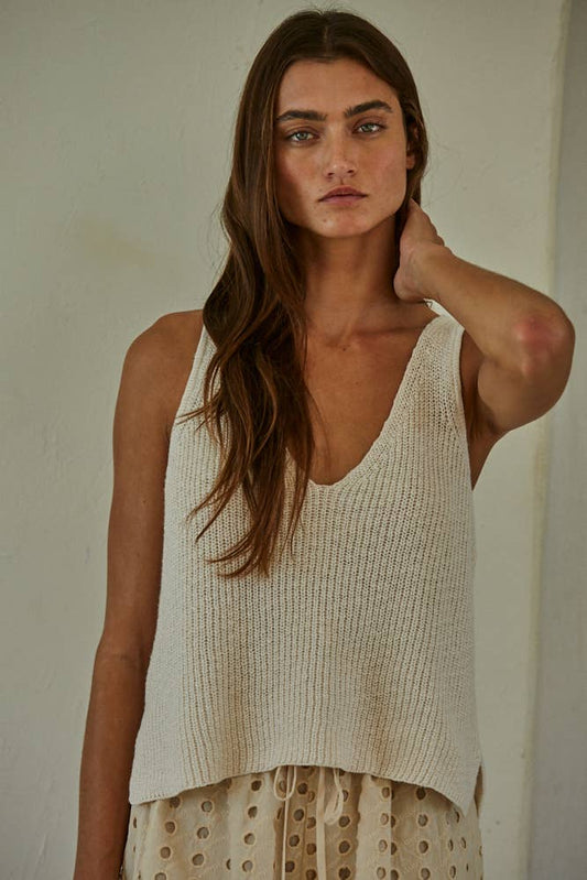 Crème Knit Tank