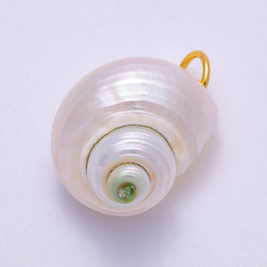 White Turbot Sea Shell Charm