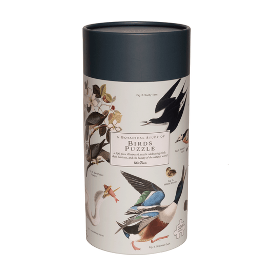 Birds Puzzle – 500 Pc Tube with Vintage Illustrations