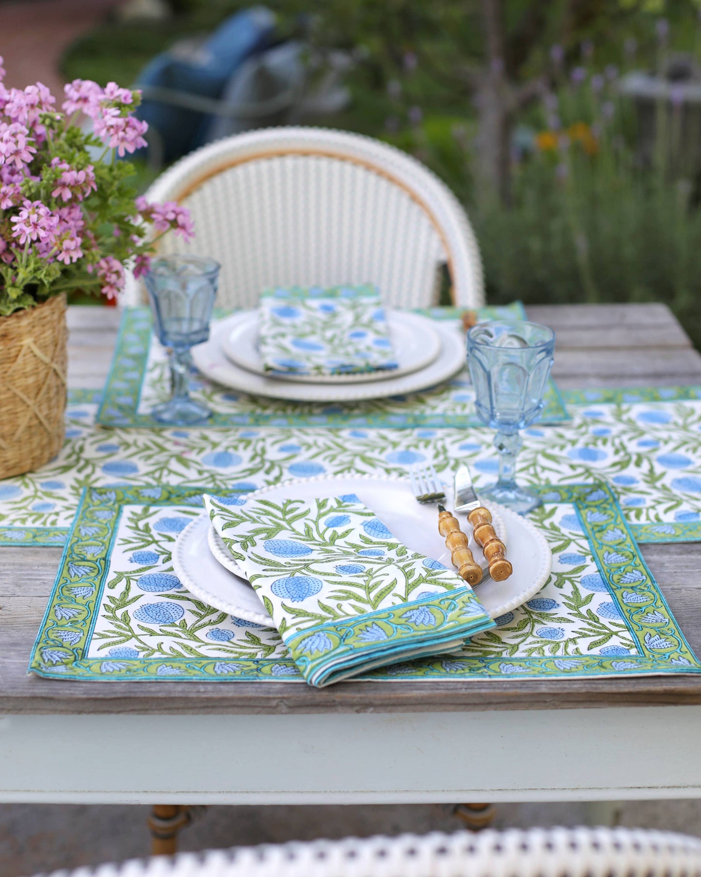 Napkin Pomegranate Blue, Set of 2