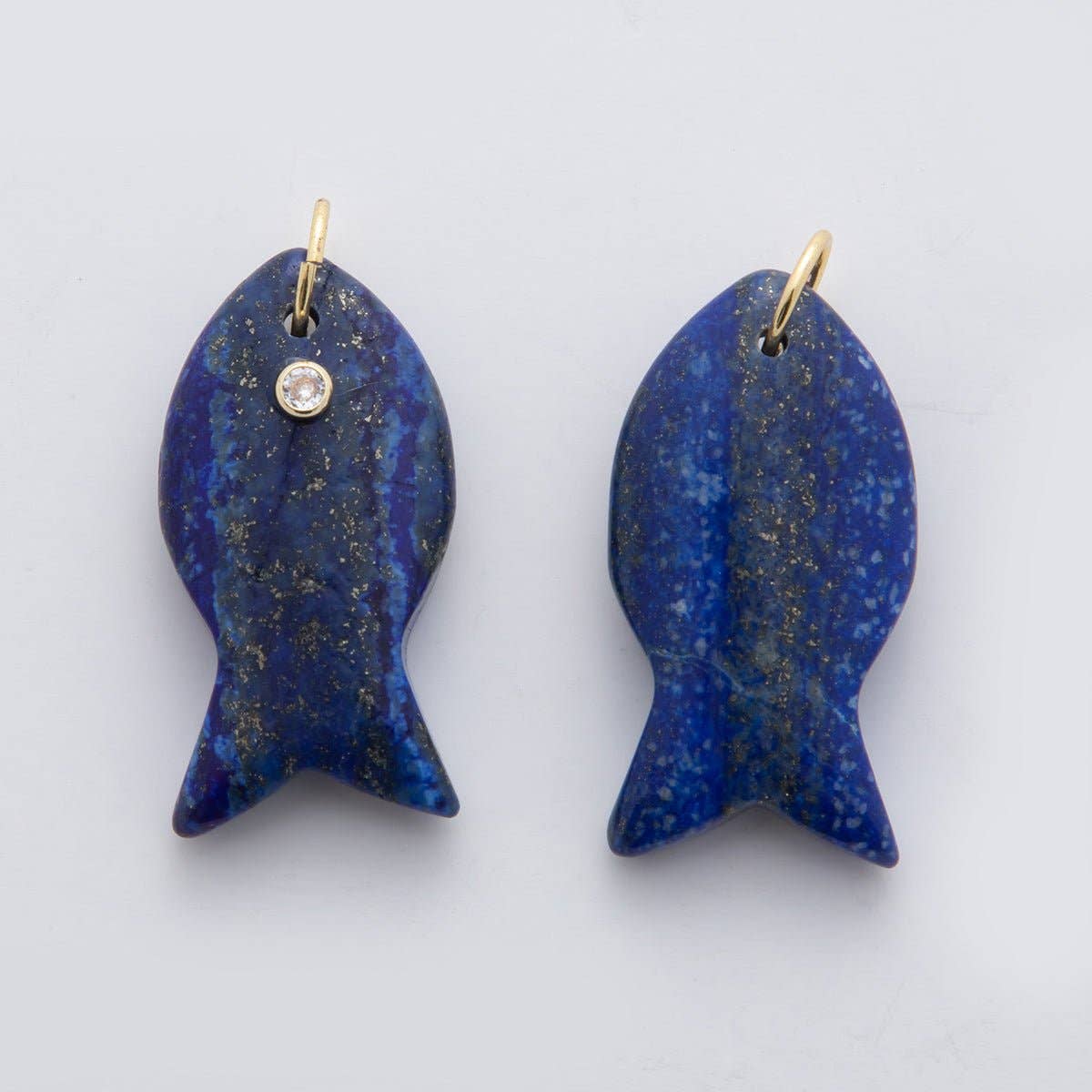 Blue Lapis Fish Charm