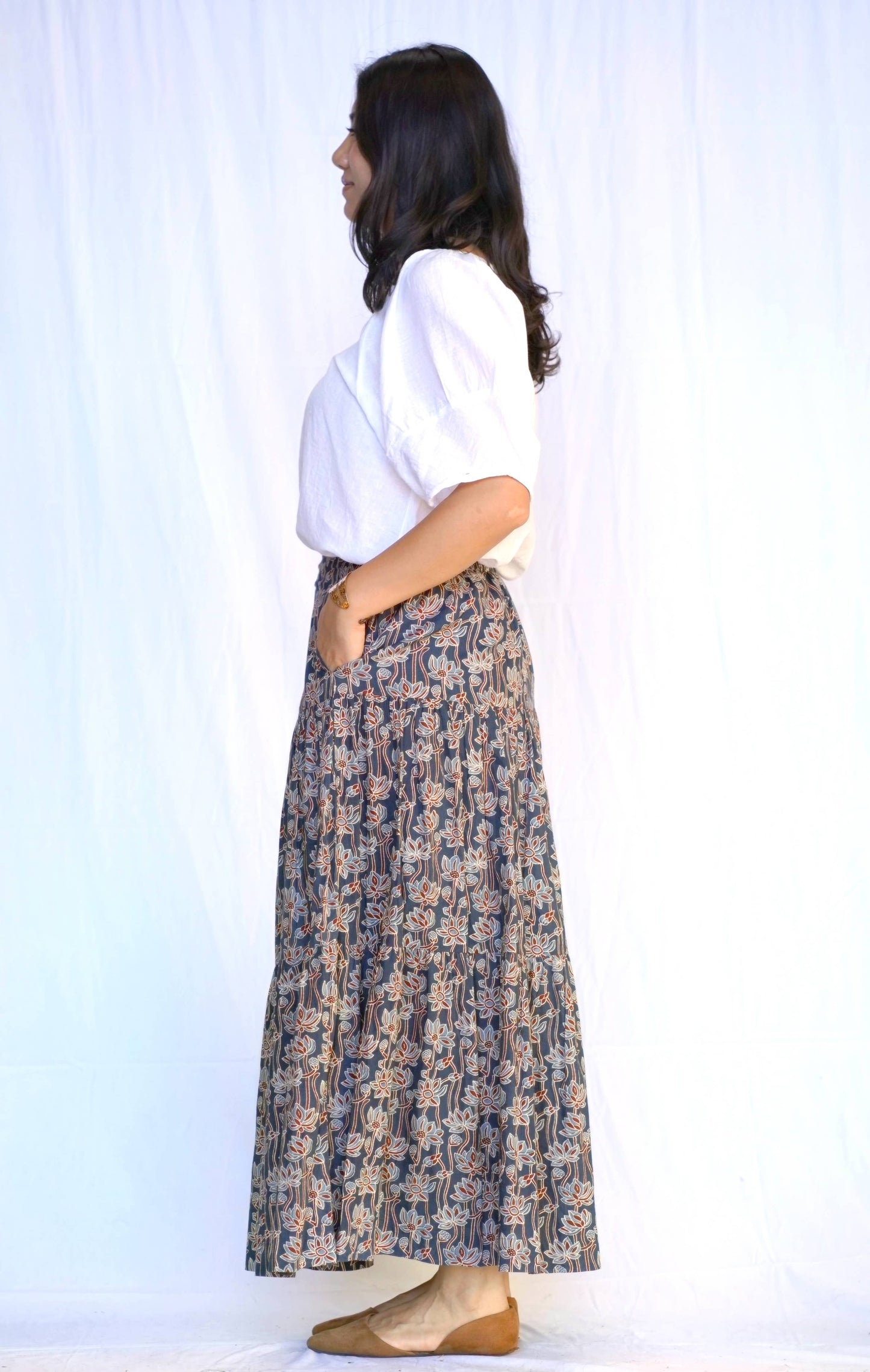 Hanna Tiered Cotton Skirt