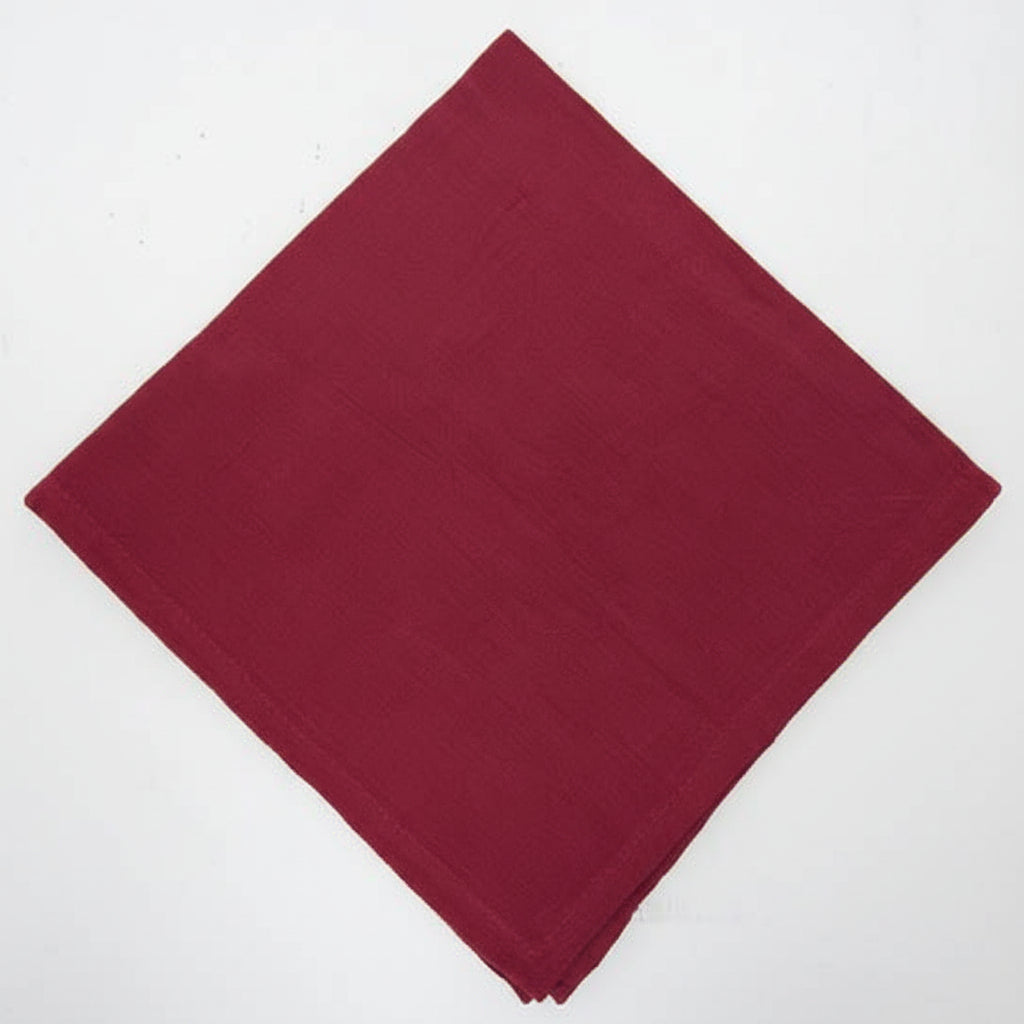 Woven Homespun Burgundy Napkins