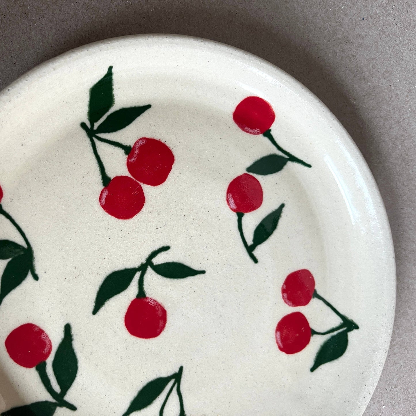 Red Cherries Lunch Plate