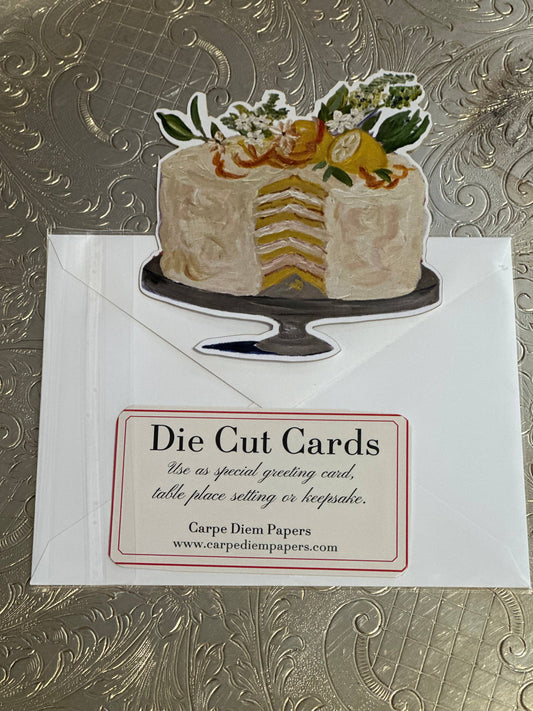 Lemon Cake Fancy Die Cut Card
