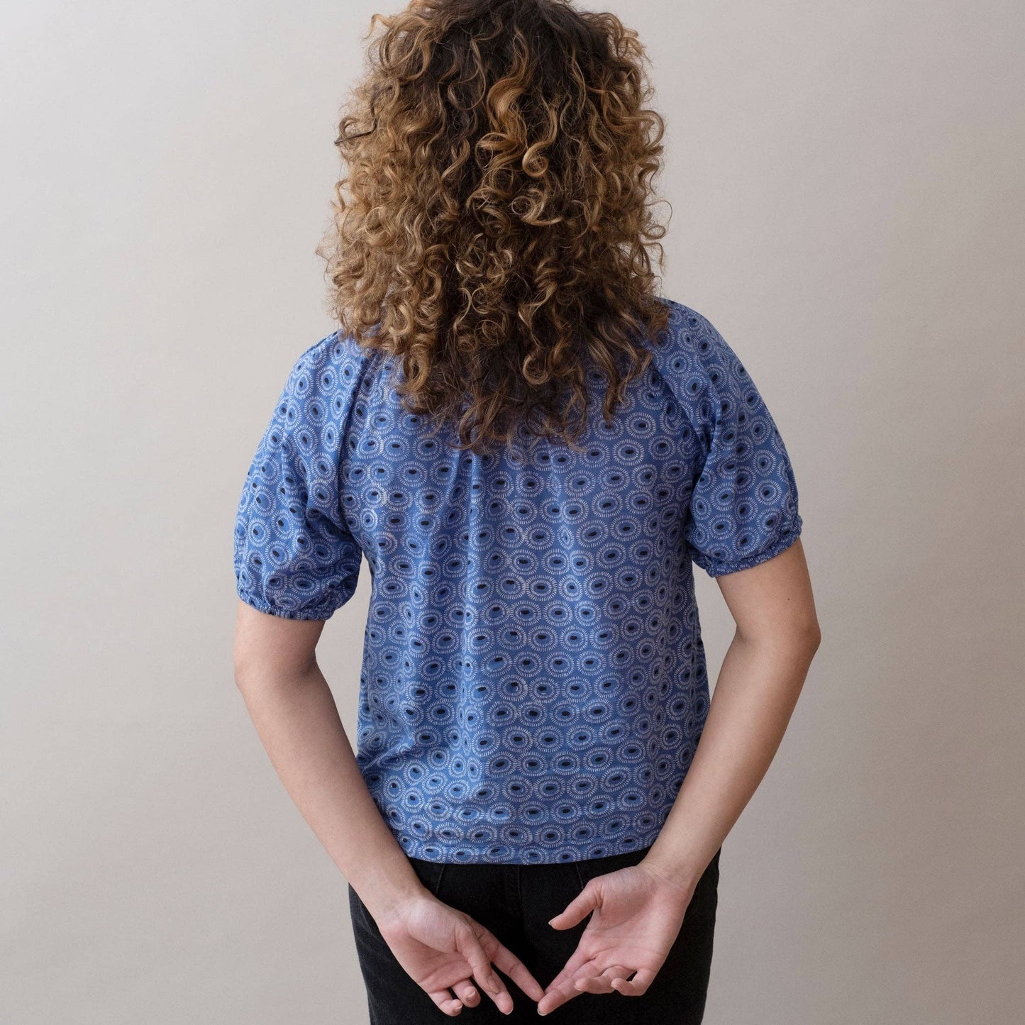 Tangier Blue Flora Top
