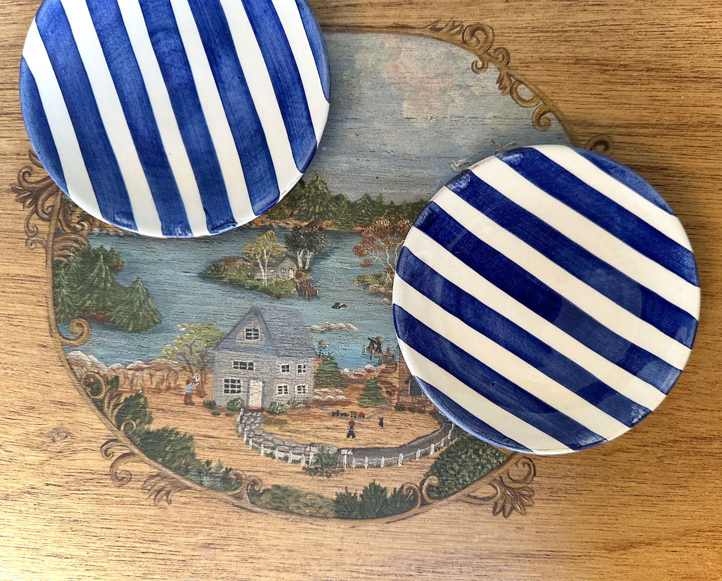 Portuguese Bold Stripe Mini Plate