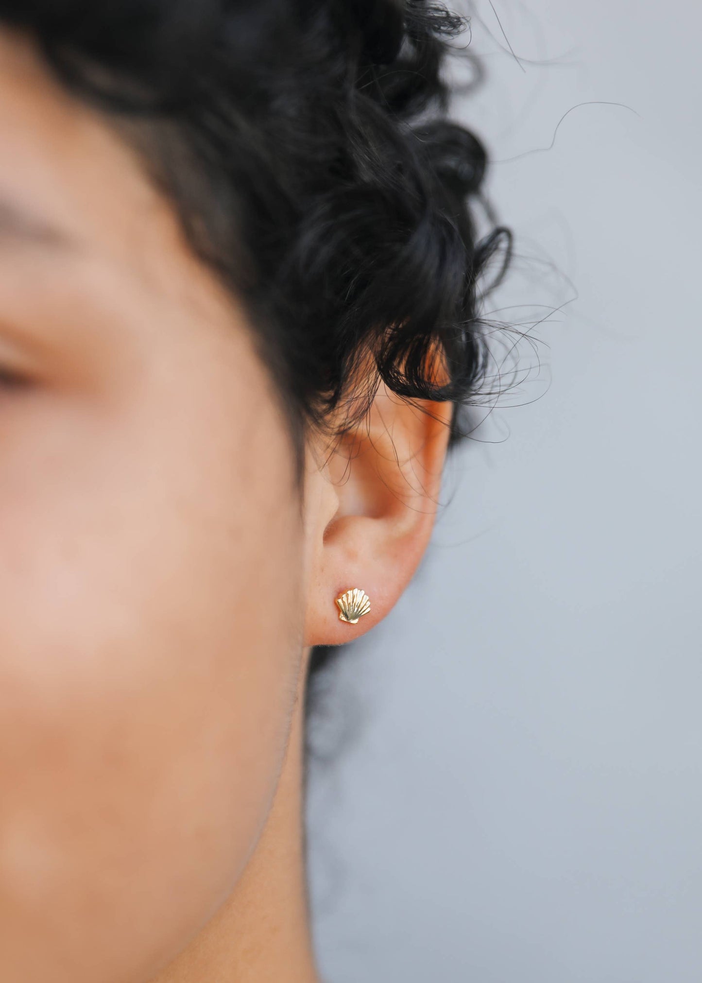 Gold Seashell Earrings