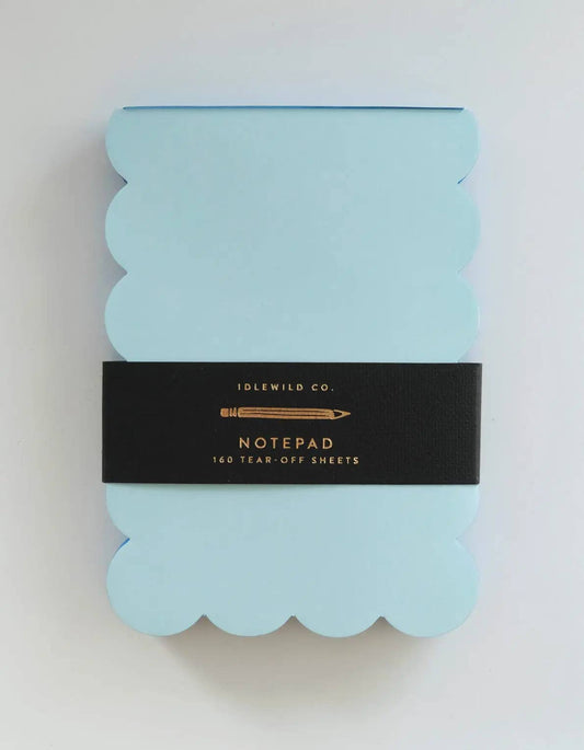 Scalloped Shaped Pad | Aqua + Blue