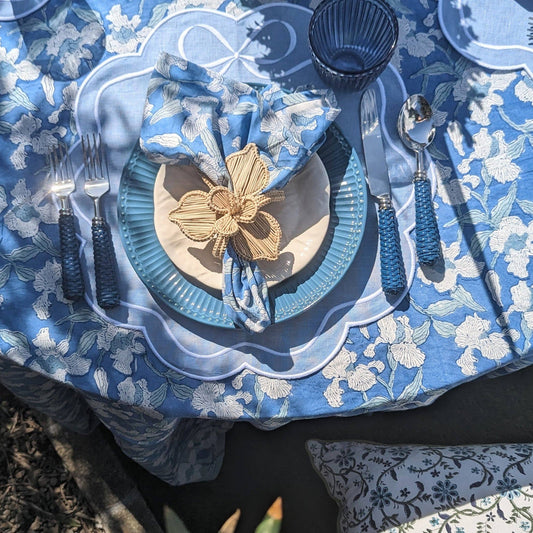 Orchid Blue Round Tablecloth