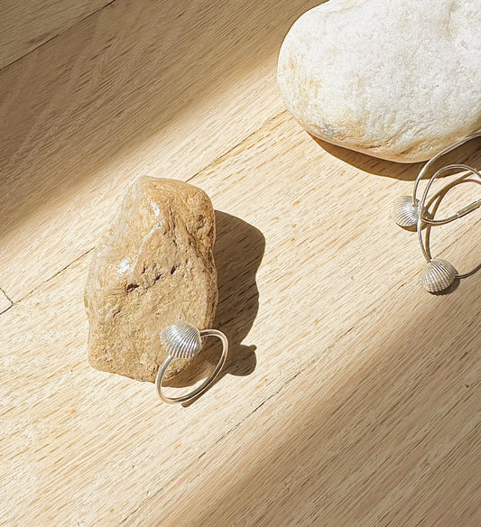 Silver Clam Shell Ring
