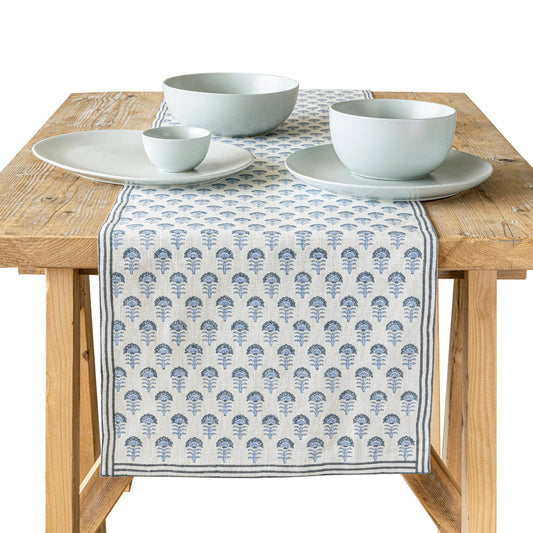Block Print Table Runner 18x108