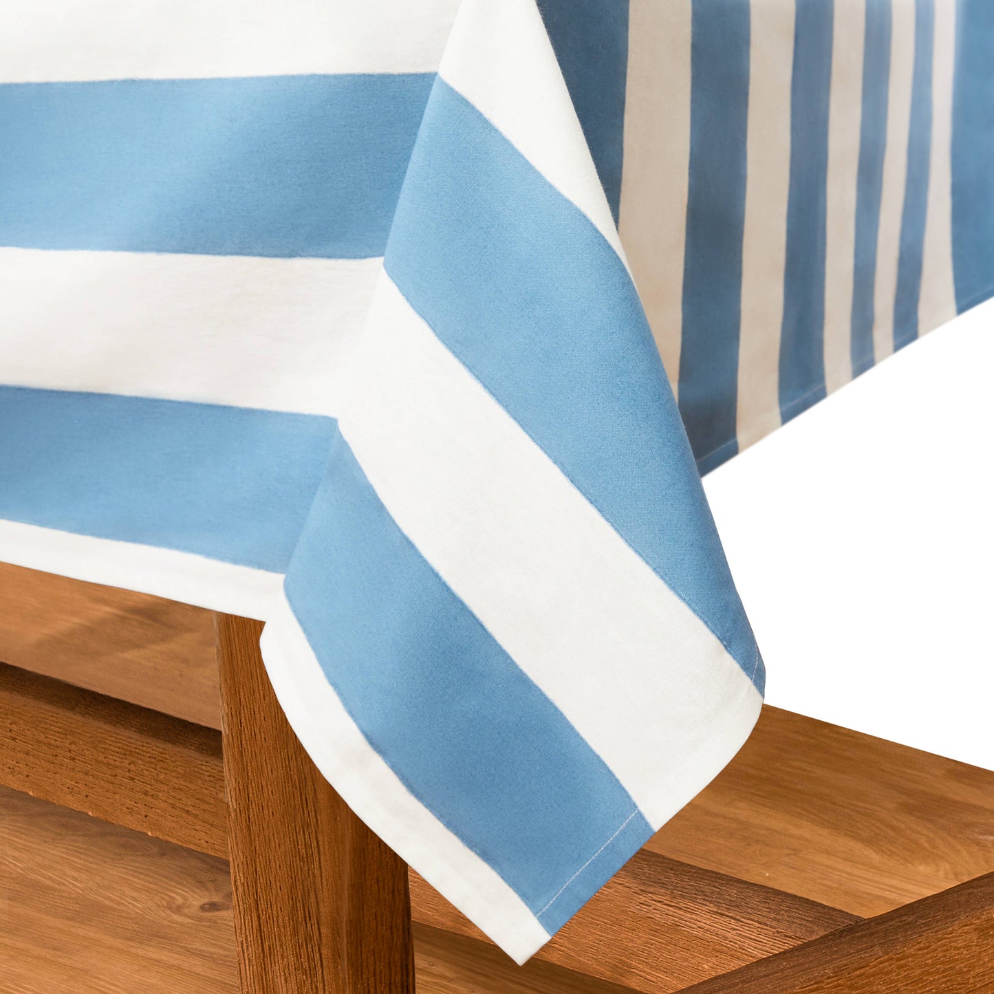 St. Tropez Blue Stripe Tablecloth