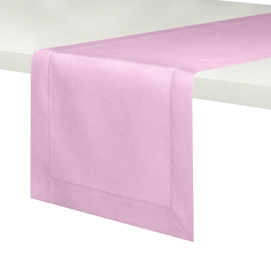 Lavender Linen Table Runner with Hemstitch