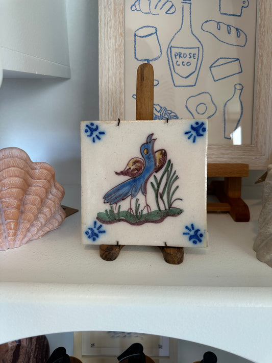 Portuguese tile with bird/animal design