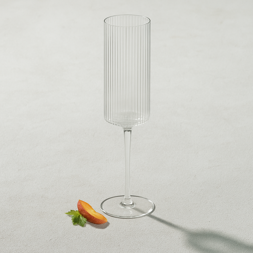 Ribbed Champagne Glass