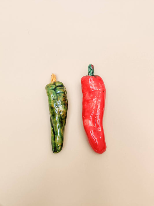 Handmade Ceramic glazed pepper