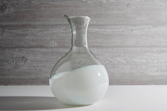 Goutte Glass Carafe With White Base