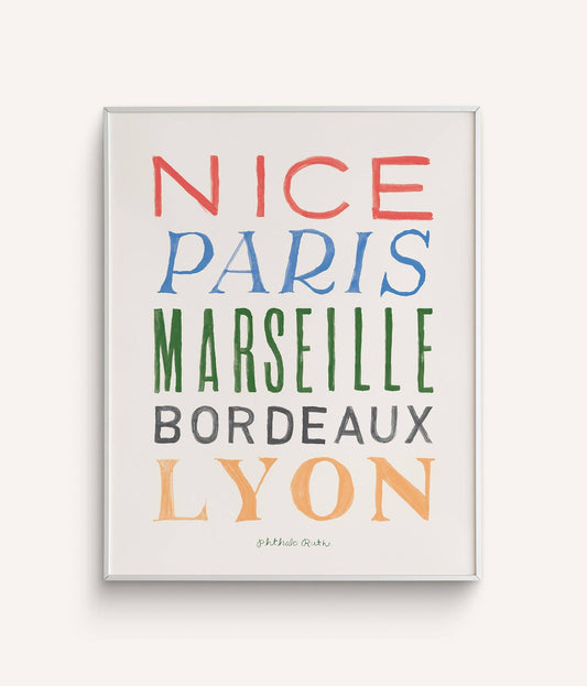 French Cities Art Print