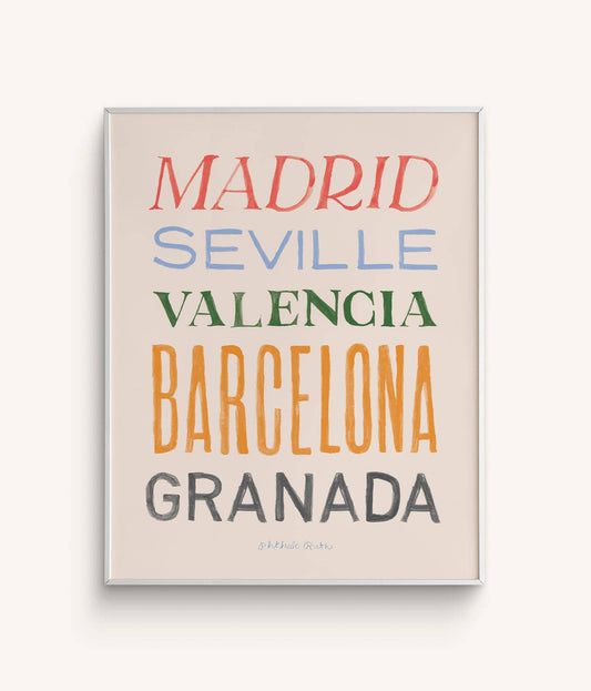 Spanish Cities Art Print