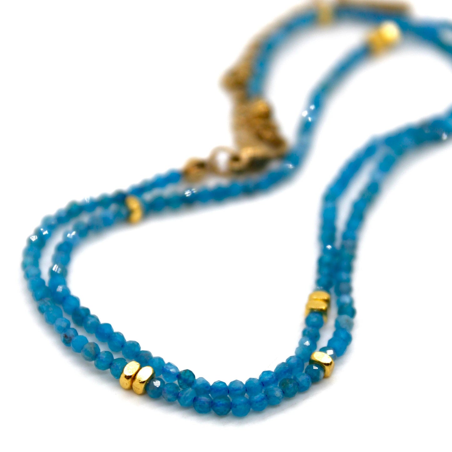 Apatite and Gold Necklace
