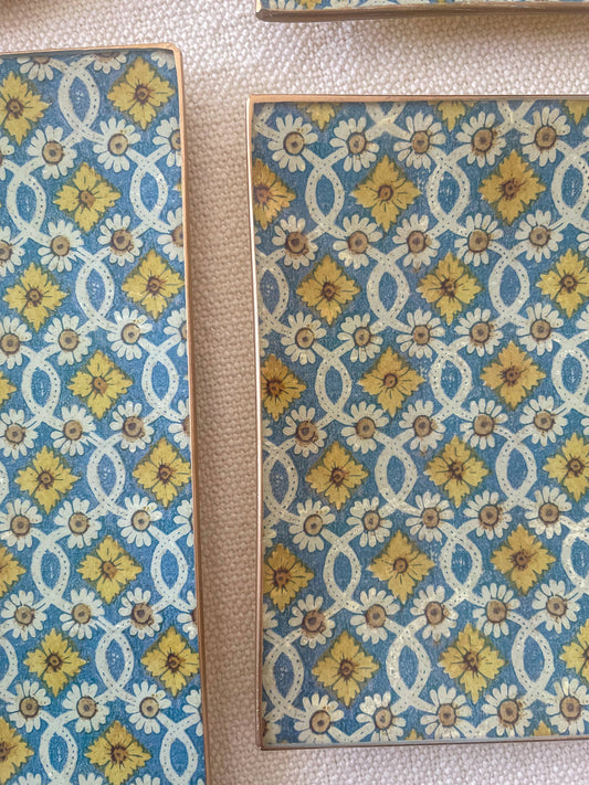 Handmade Decoupage Rectangular Glass Plate