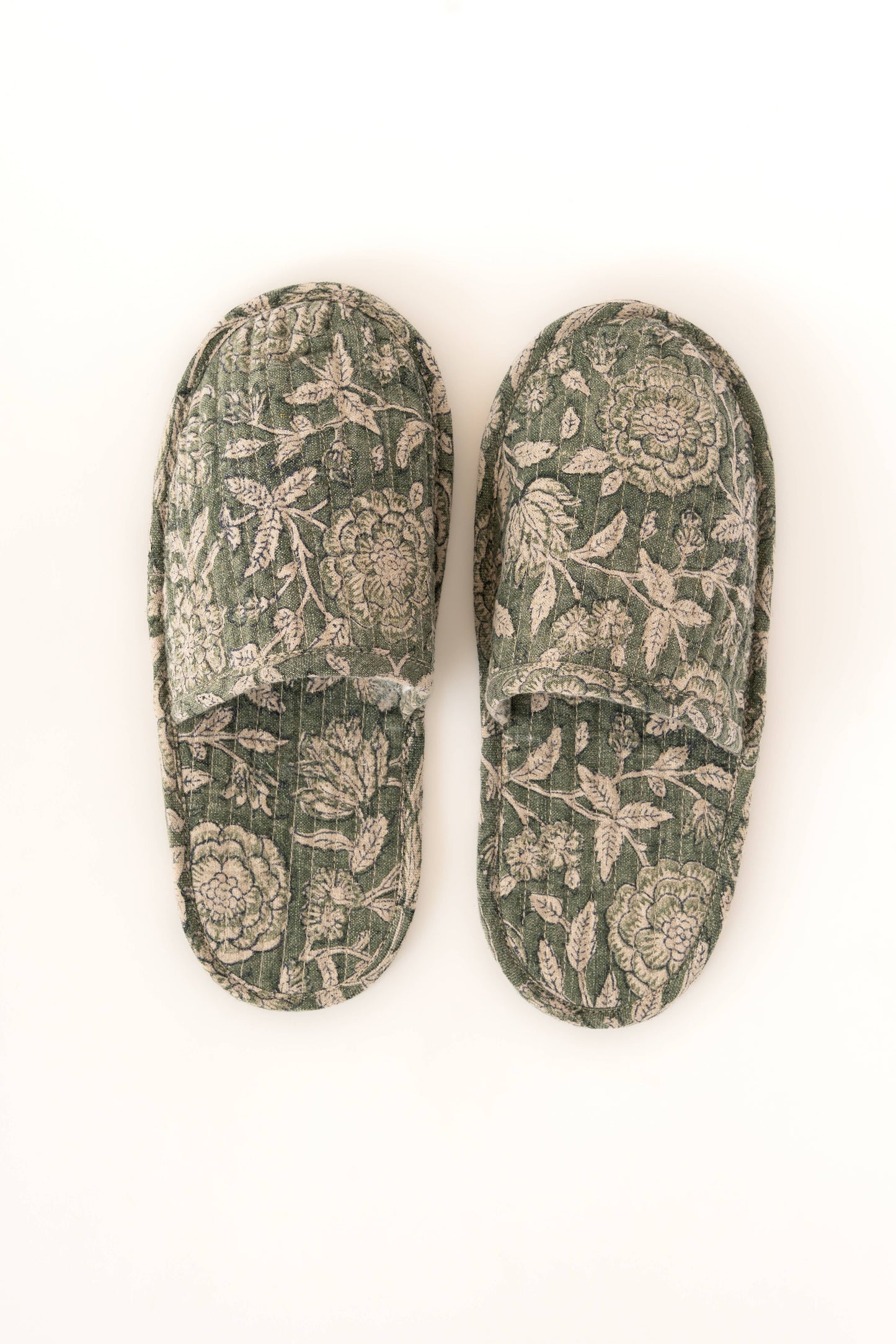 Live Linen - Block Print Rio Linen Slippers – Everyday Pair